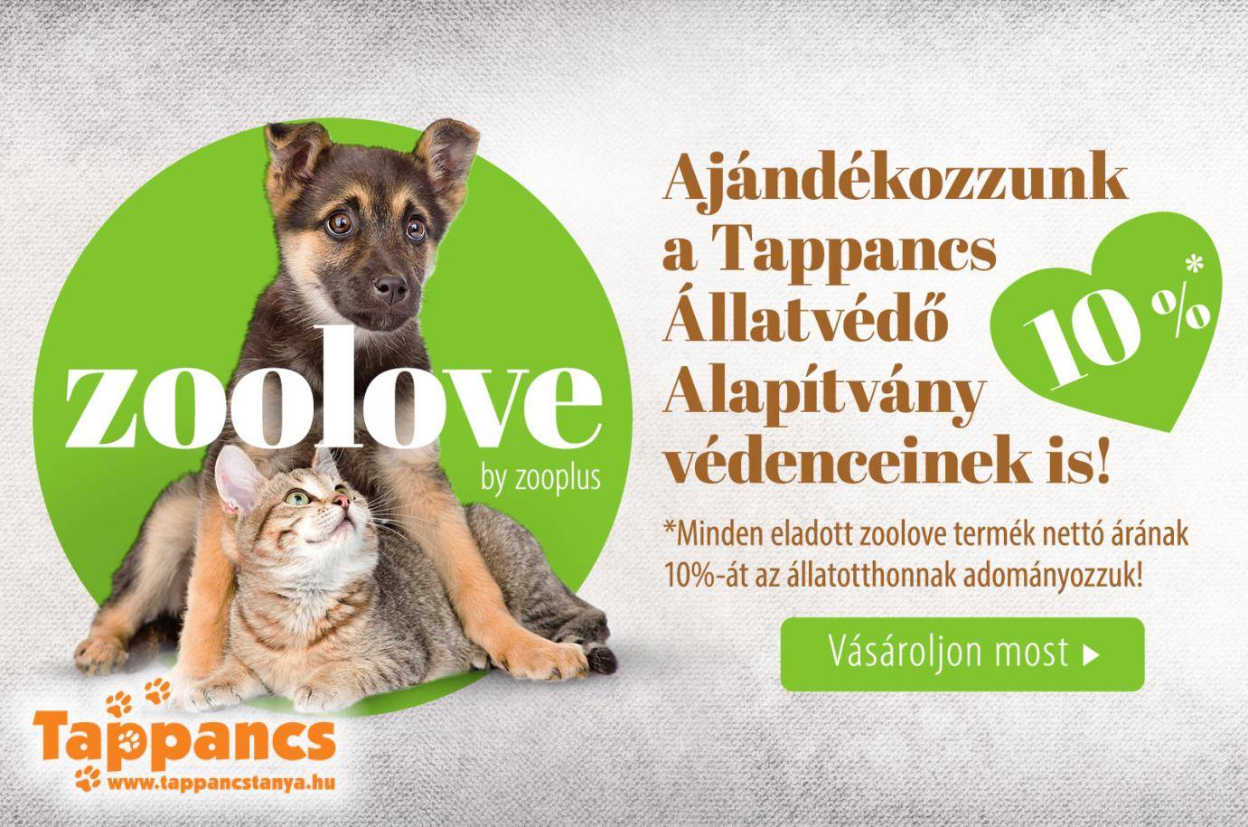 Zoolove termékekkel a Tappancsért